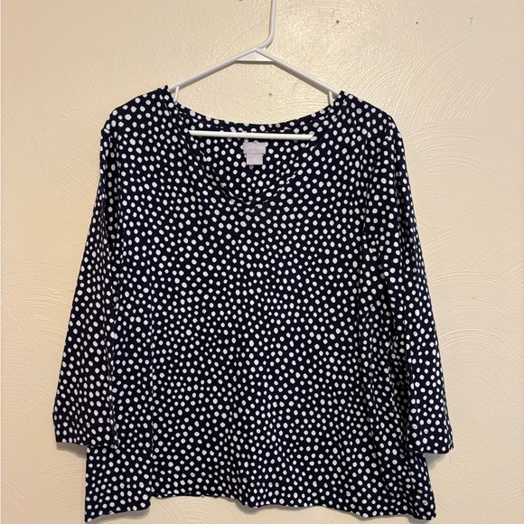 Chico's Black Relaxed Boxy Blouse - Picture 1 of 8